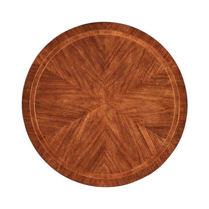 Medium Walnut Round Side Table 24