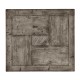 Antique Dark Grey Square End Table with Iron Base
