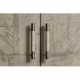Rustic Grey Drinks Cabinet with Iron Base