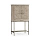 Rustic Grey Drinks Cabinet with Iron Base