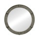Antique Dark Grey Round Mirror