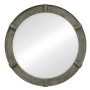 Antique Dark Grey Round Mirror