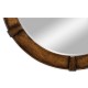 Country Walnut Round Mirror