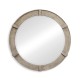 Rustic Grey Round Mirror