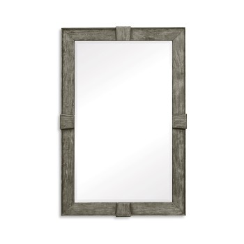 Antique Dark Grey Rectangular Mirror