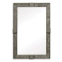 Antique Dark Grey Rectangular Mirror