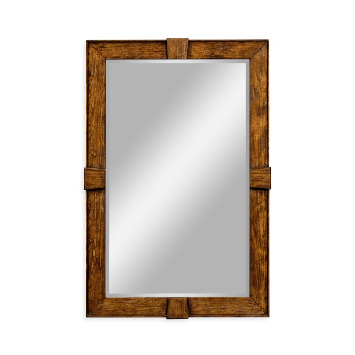 Country Walnut Rectangular Mirror