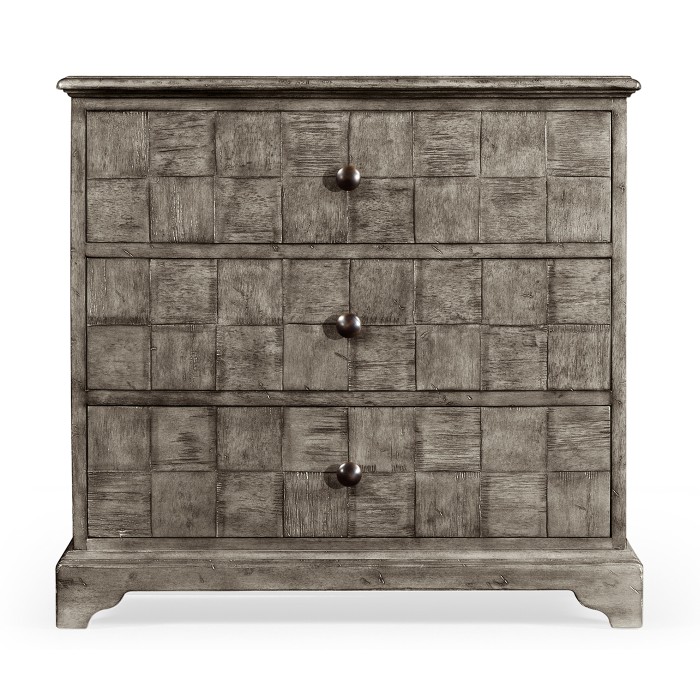 Antique Dark Grey Small Chest of Drawers