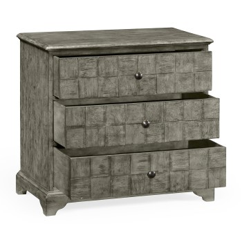 Antique Dark Grey Small Chest of Drawers
