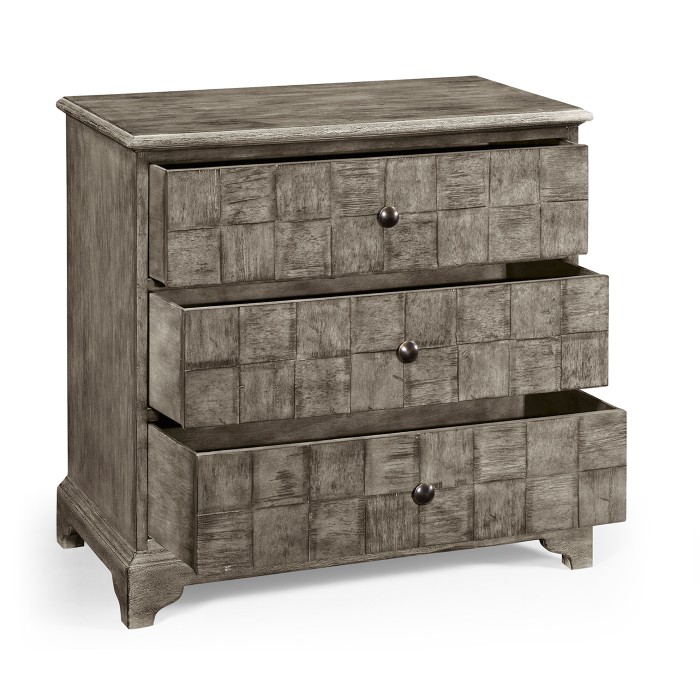 Antique Dark Grey Small Chest of Drawers