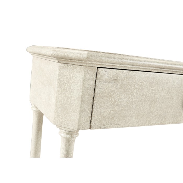 Whitewash Driftwood Small Console Table with Drawer