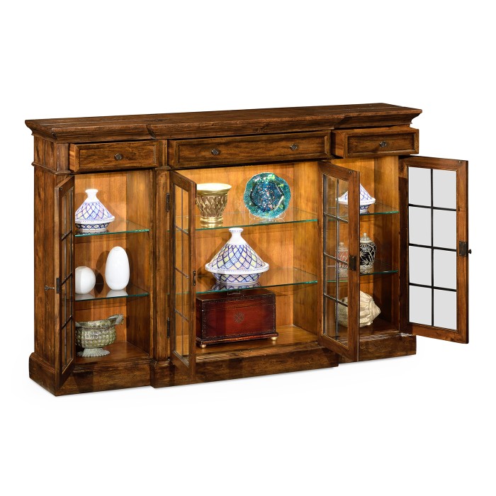 Casual Four Door China Display Cabinet