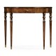 Demilune console table of drawer in antique mahogany