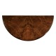 Demilune console table of drawer in antique mahogany