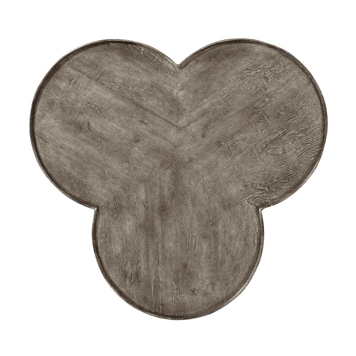 Trefoil Side Table in Antique Dark Grey