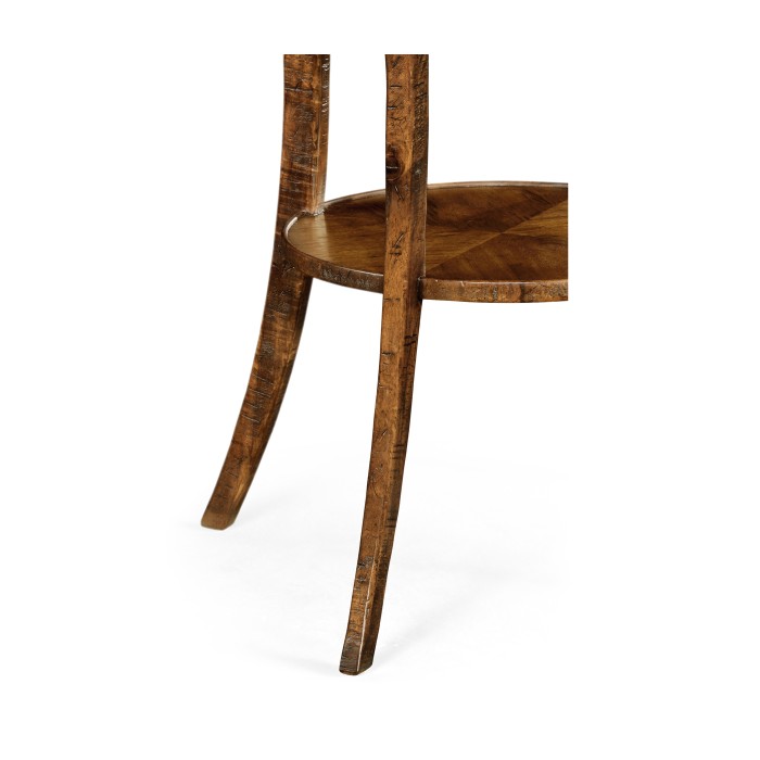 Quatrefoil Lamp Table in Country Walnut