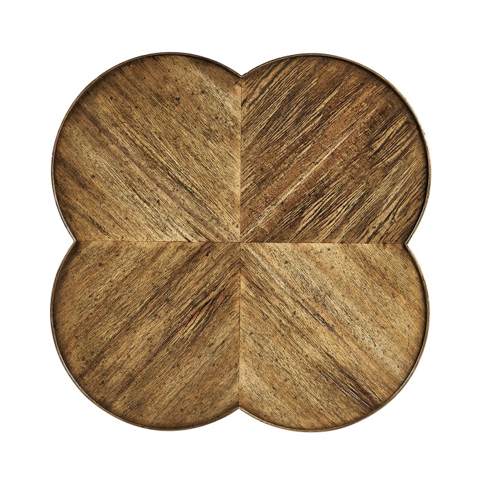 Quatrefoil Lamp Table in Medium Driftwood