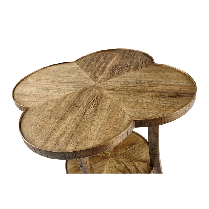 Quatrefoil Lamp Table in Medium Driftwood