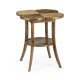 Quatrefoil Lamp Table in Medium Driftwood