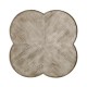 Quatrefoil Lamp Table in Rustic Grey