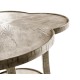 Quatrefoil Lamp Table in Rustic Grey