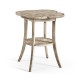 Quatrefoil Lamp Table in Rustic Grey