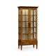 Casual Plank Walnut Tall Glazed Cabinet