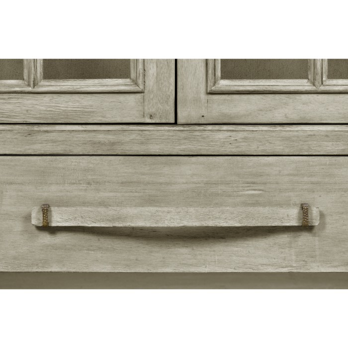 Casual Plank Rustic Grey Tall Glazed Cabinet