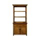 Plank country walnut narrow dresser with strap handles