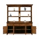 Country Walnut Parquet Welsh Dresser with Strap Handles