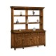 Country Walnut Parquet Welsh Dresser with Strap Handles