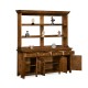 Country Walnut Parquet Welsh Dresser with Strap Handles