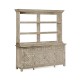 Rustic Grey Parquet Welsh Dresser with Strap Handles
