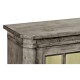 Antique Dark Grey Low Bookcase with Strap Handles