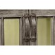 Antique Dark Grey Low Bookcase with Strap Handles