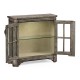 Antique Dark Grey Low Bookcase with Strap Handles