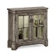 Antique Dark Grey Low Bookcase with Strap Handles