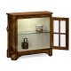 Country Walnut Low Bookcase with Strap Handles