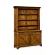 Country Walnut Style China Cabinet