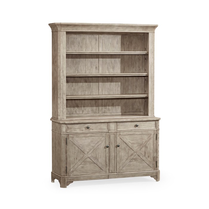 Rustic Grey China Cabinet