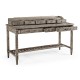 Antique Dark Grey Plank Buffet with Strap Handles