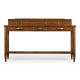 Country Walnut Plank Buffet with Strap Handles