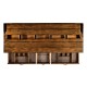 Country Walnut Plank Buffet with Strap Handles