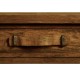 Country Walnut Plank Buffet with Strap Handles