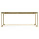 Gilded Iron Rectangular Coffee Table with An Antique Glass Top