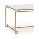 Gilded Iron Rectangular Coffee Table with An Antique Glass Top