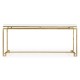Gilded Iron Rectangular Coffee Table with Biancaneve Top