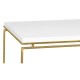 Gilded Iron Rectangular Coffee Table with Biancaneve Top