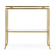 Gilded Iron Rectangular Side Table with An Antique Glass Top