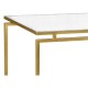 Gilded Iron Rectangular Side Table with An Antique Glass Top